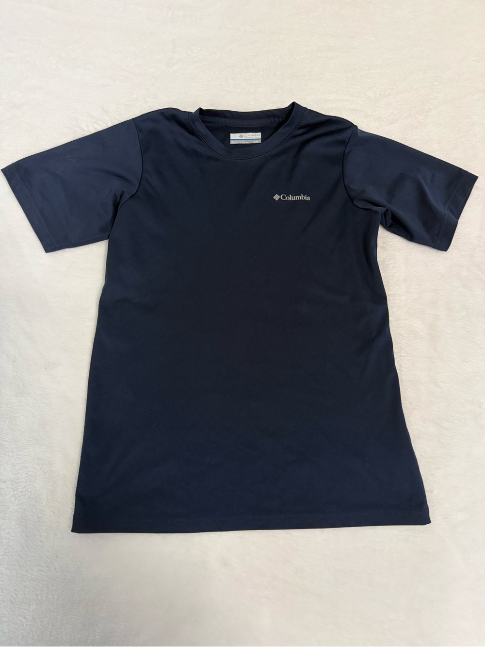 Columbia Boys Navy Short Sleeve Performance Tee Omni Wick PFG Fishing T